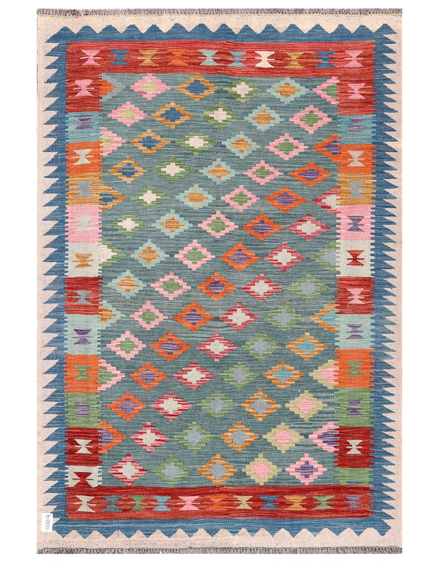 Maimana Afghanistan Kilim Rug - 183 x126 cm