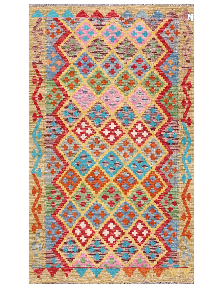 Maimana Afghanistan Kilim Rug - 200 x121 cm