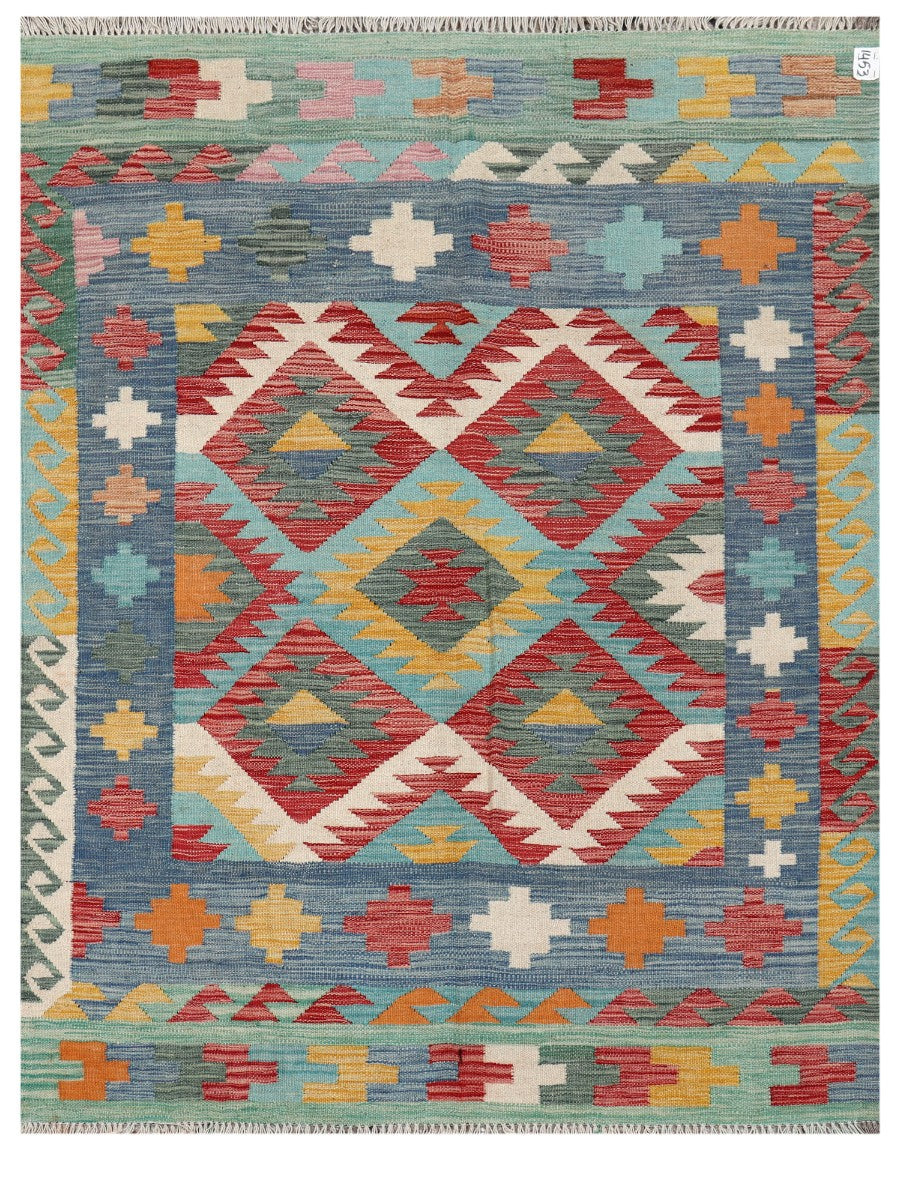 Maimana Afghanistan Kilim Rug - 195 x148 cm