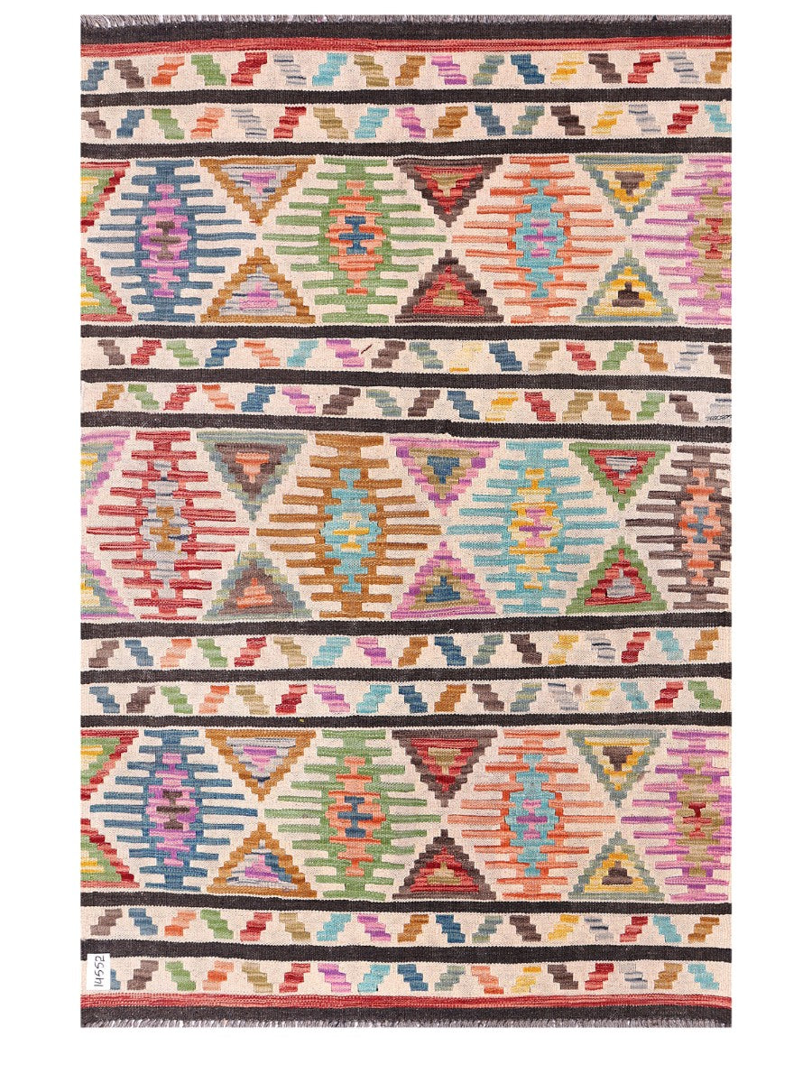 Maimana Afghanistan Kilim Rug - 183 x121 cm