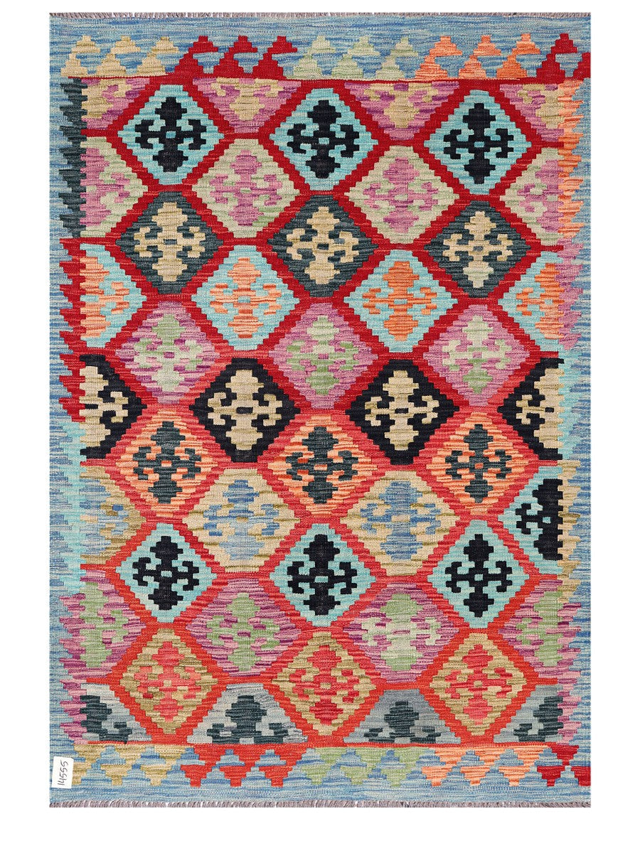 Maimana Afghanistan Kilim Rug - 180 x126 cm