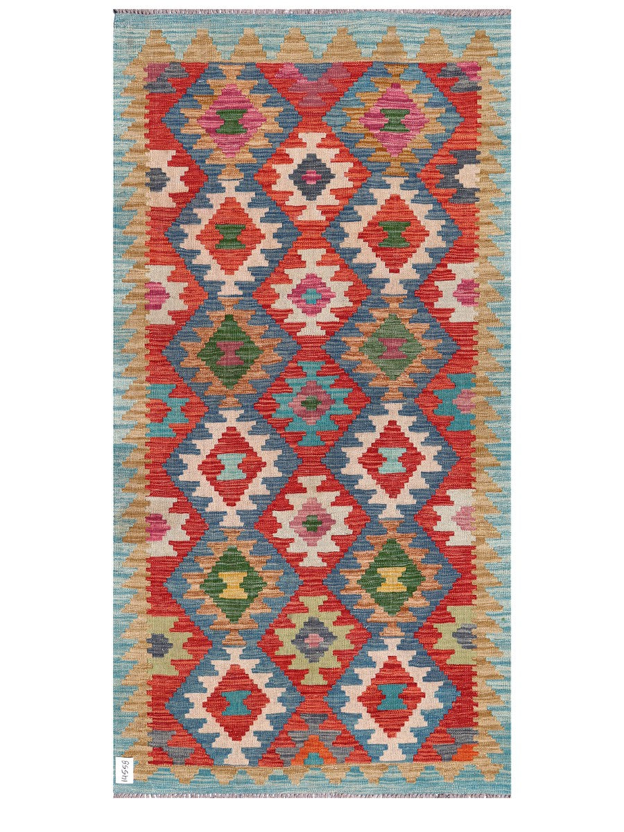 Maimana Afghanistan Kilim Rug - 203 x105 cm