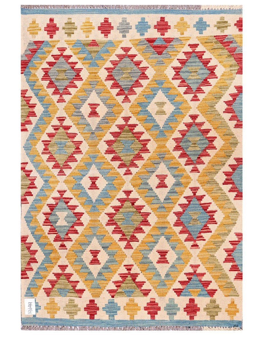 Maimana Afghanistan Kilim Rug - 142 x100 cm
