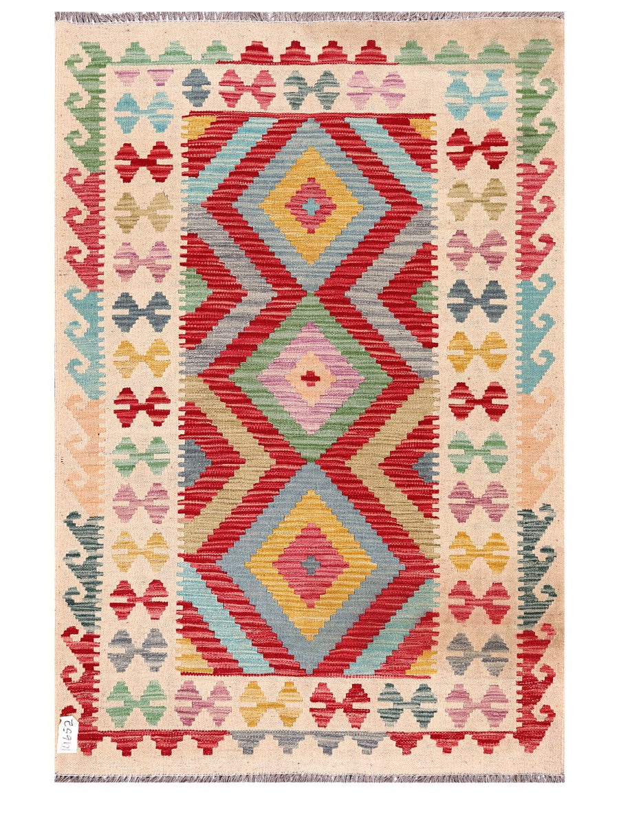 Maimana Afghanistan Kilim Rug - 158 x108 cm