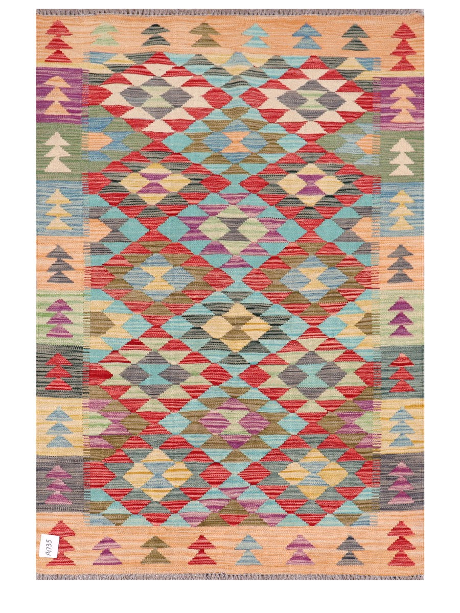 Maimana Afghanistan Kilim Rug - 156 x106 cm