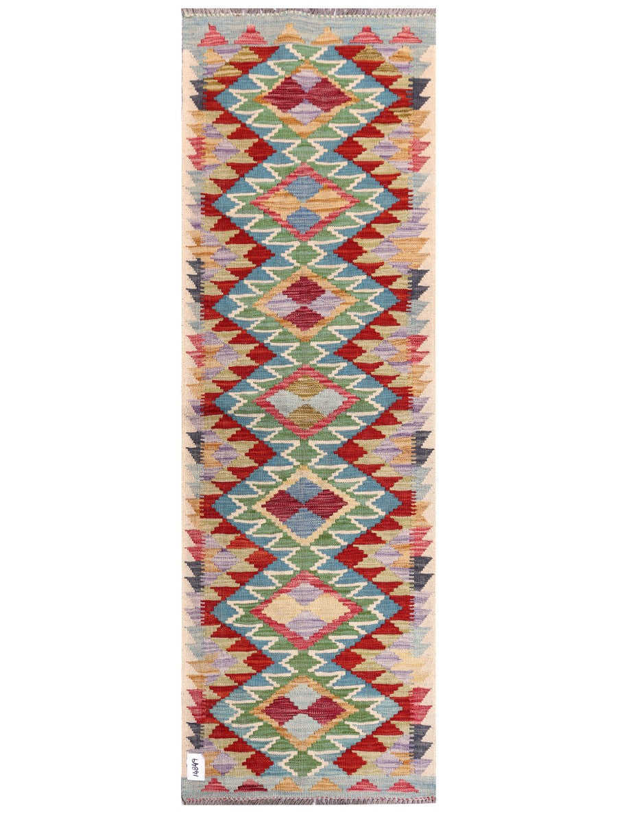 Maimana Afghanistan Kilim Rug - 198 x65 cm