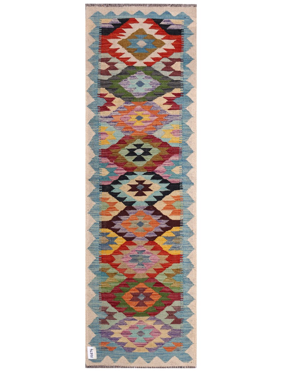 Maimana Afghanistan Kilim Rug - 191 x60 cm