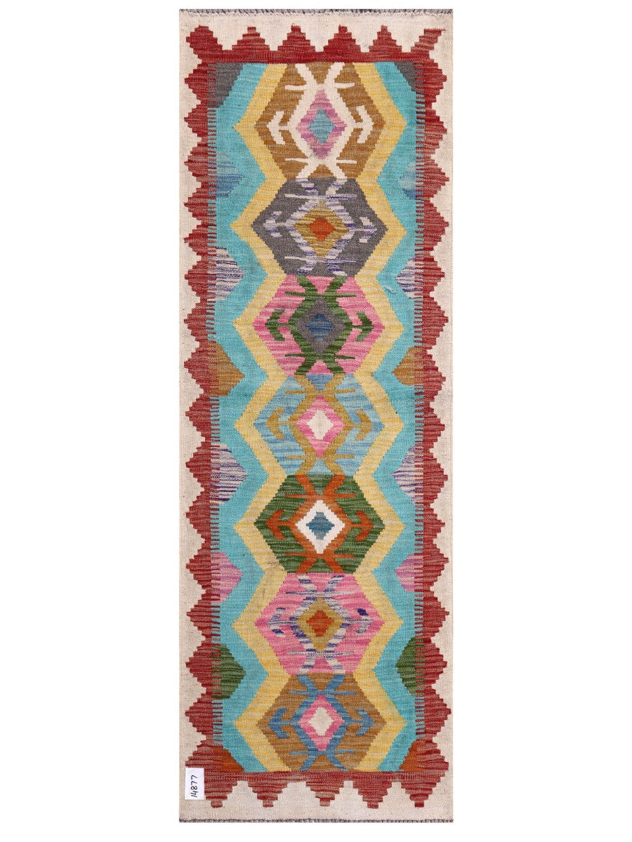 Maimana Afghanistan Kilim Rug - 188 x65 cm
