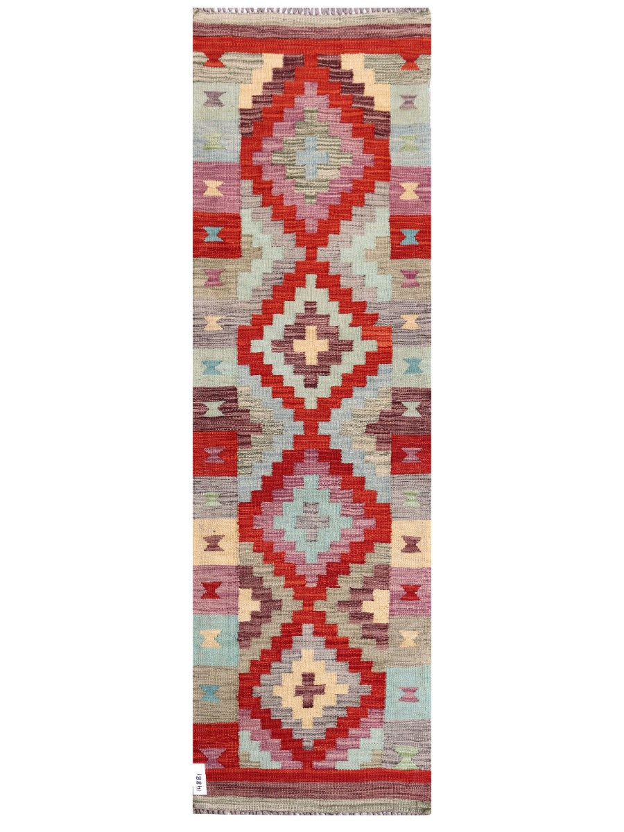 Maimana Afghanistan Kilim Rug - 197 x60 cm