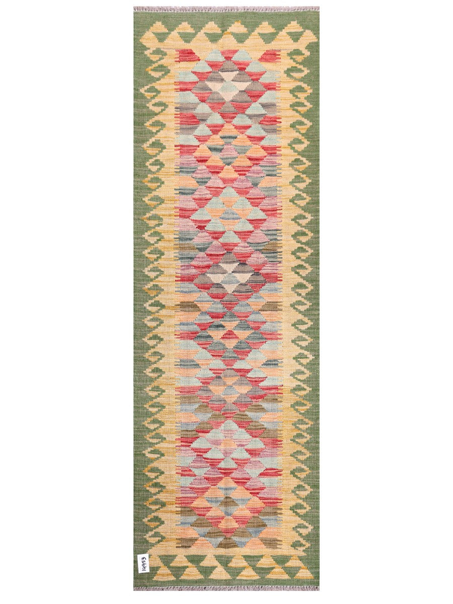 Maimana Afghanistan Kilim Rug - 202 x66 cm