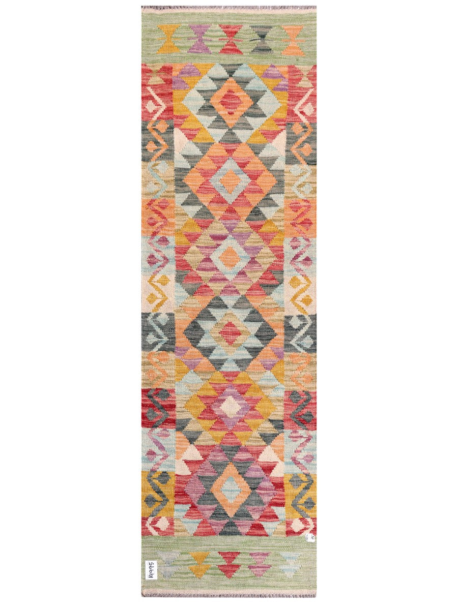 Maimana Afghanistan Kilim Rug - 201 x61 cm