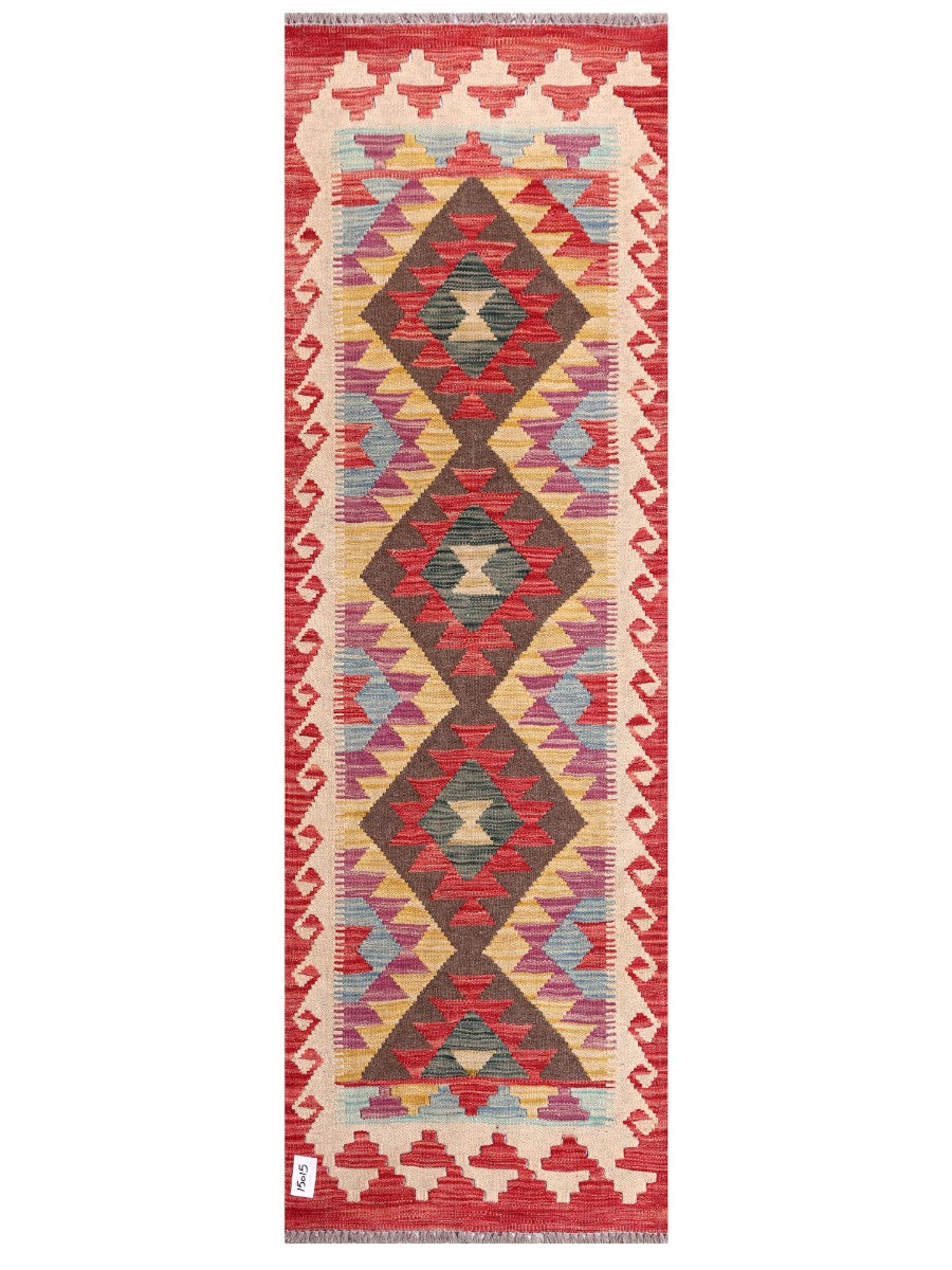 Maimana Afghanistan Kilim Rug - 199 x64 cm