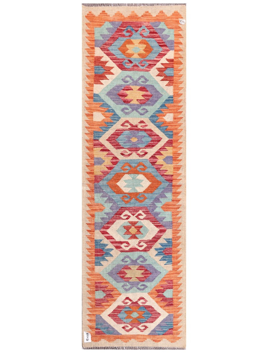 Maimana Afghanistan Kilim Rug - 194 x60 cm