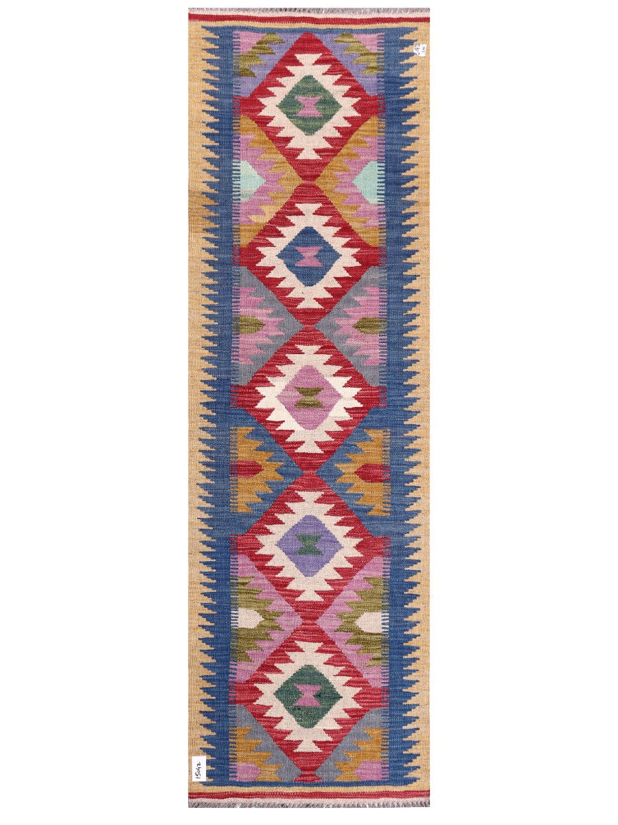 Maimana Afghanistan Kilim Rug - 199 x62 cm