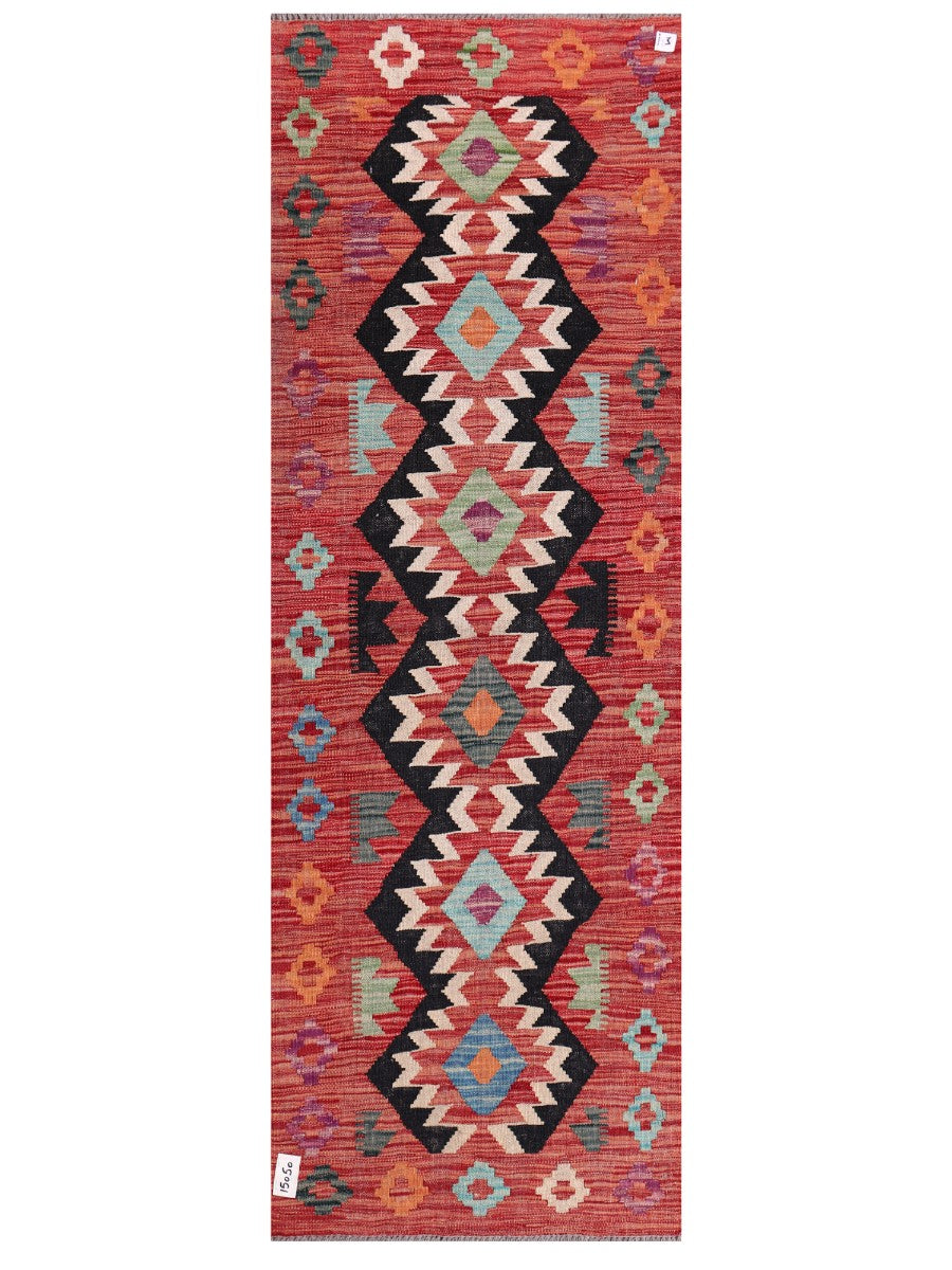 Maimana Afghanistan Kilim Rug - 197 x68 cm