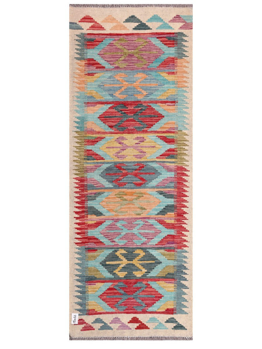 Maimana Afghanistan Kilim Rug - 199 x75 cm