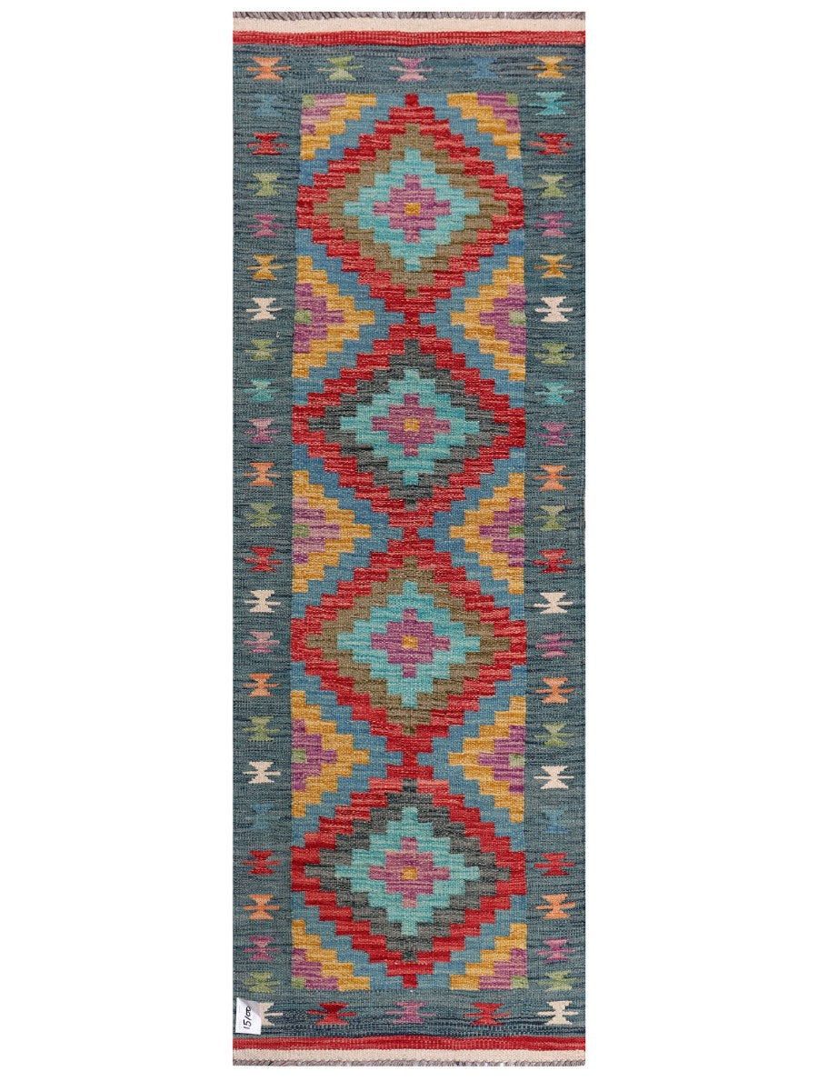 Maimana Afghanistan Kilim Rug - 201 x69 cm