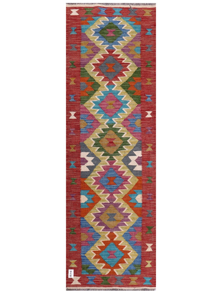 Maimana Afghanistan Kilim Rug - 207 x67 cm