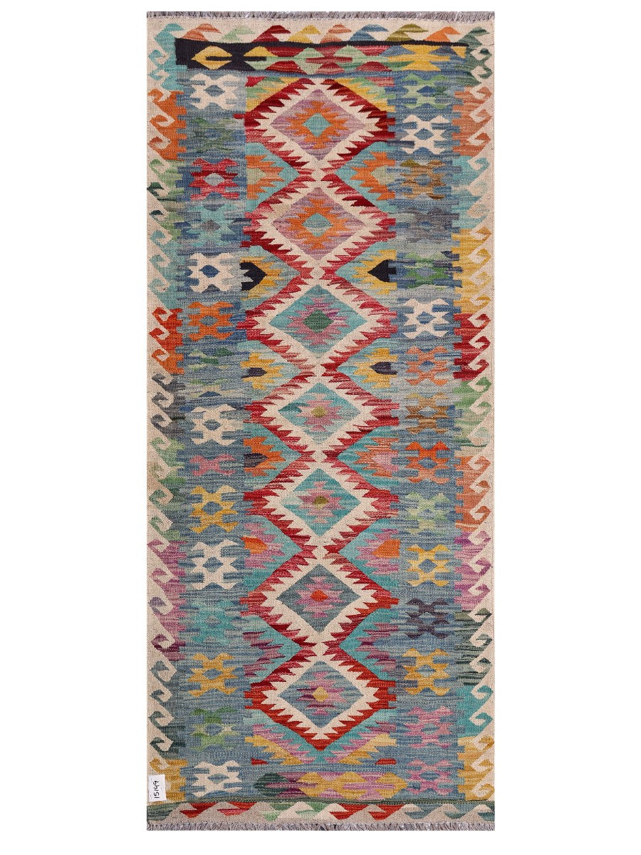 Maimana Afghanistan Kilim Rug - 195 x86 cm