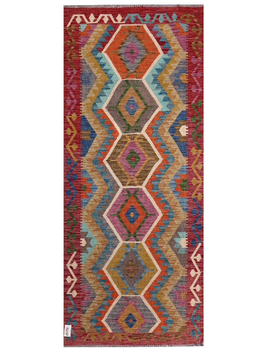 Maimana Afghanistan Kilim Rug - 200 x84 cm