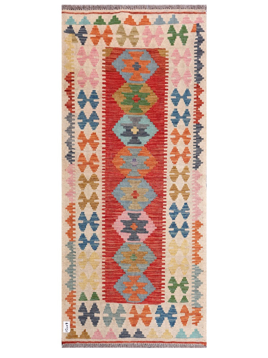 Maimana Afghanistan Kilim Rug - 198 x86 cm