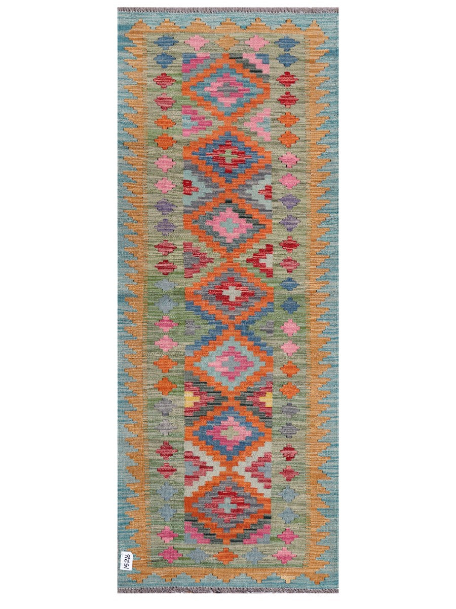 Maimana Afghanistan Kilim Rug - 196 x76 cm