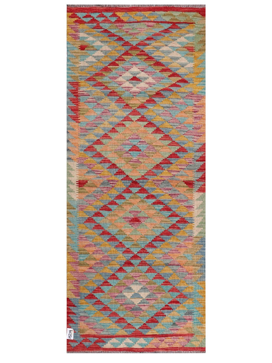 Maimana Afghanistan Kilim Rug - 198 x81 cm