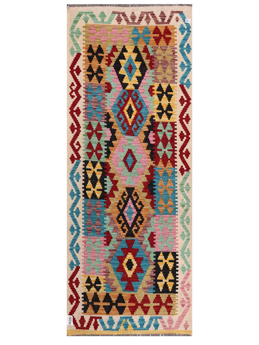 Maimana Afghanistan Kilim Rug - 212 x82 cm