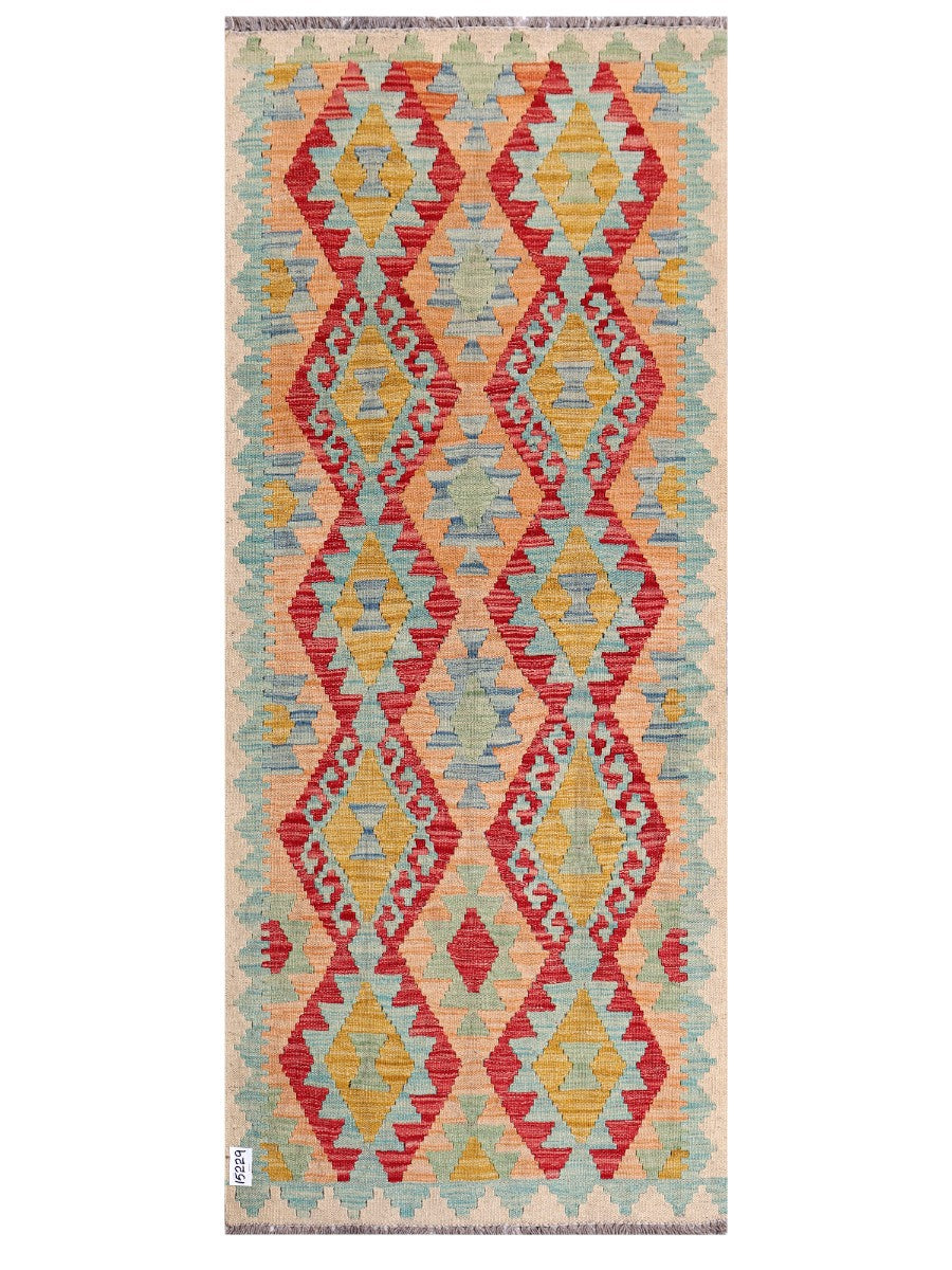Maimana Afghanistan Kilim Rug - 196 x83 cm