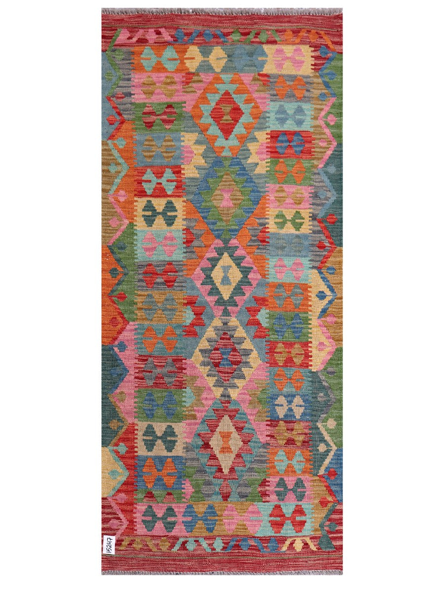 Maimana Afghanistan Kilim Rug - 197 x86 cm