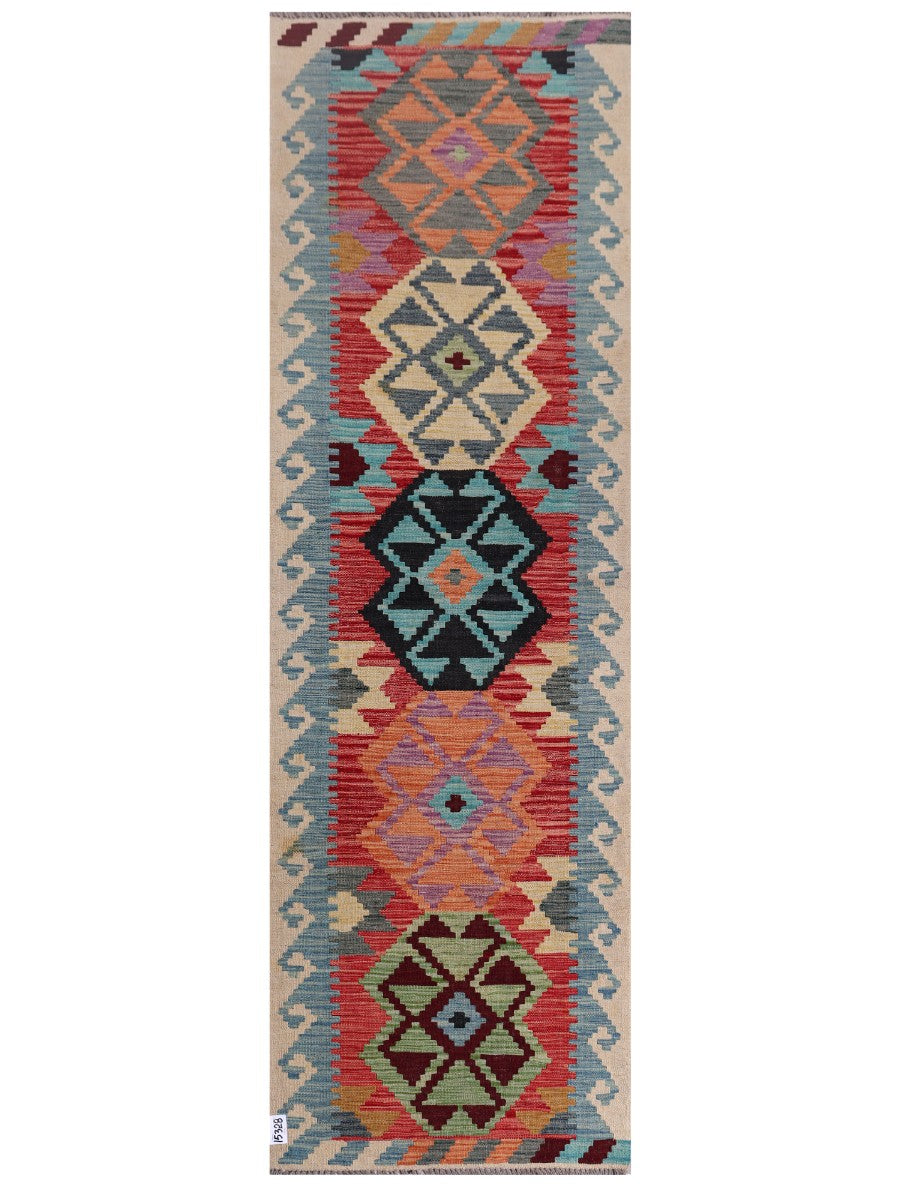 Maimana Afghanistan Kilim Rug - 249 x 79 cm