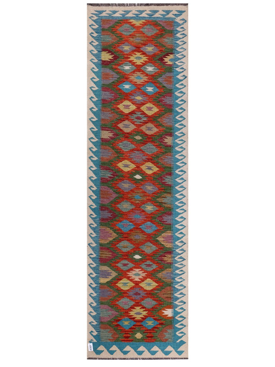 Maimana Afghanistan Kilim Runner - 297 x 86 cm