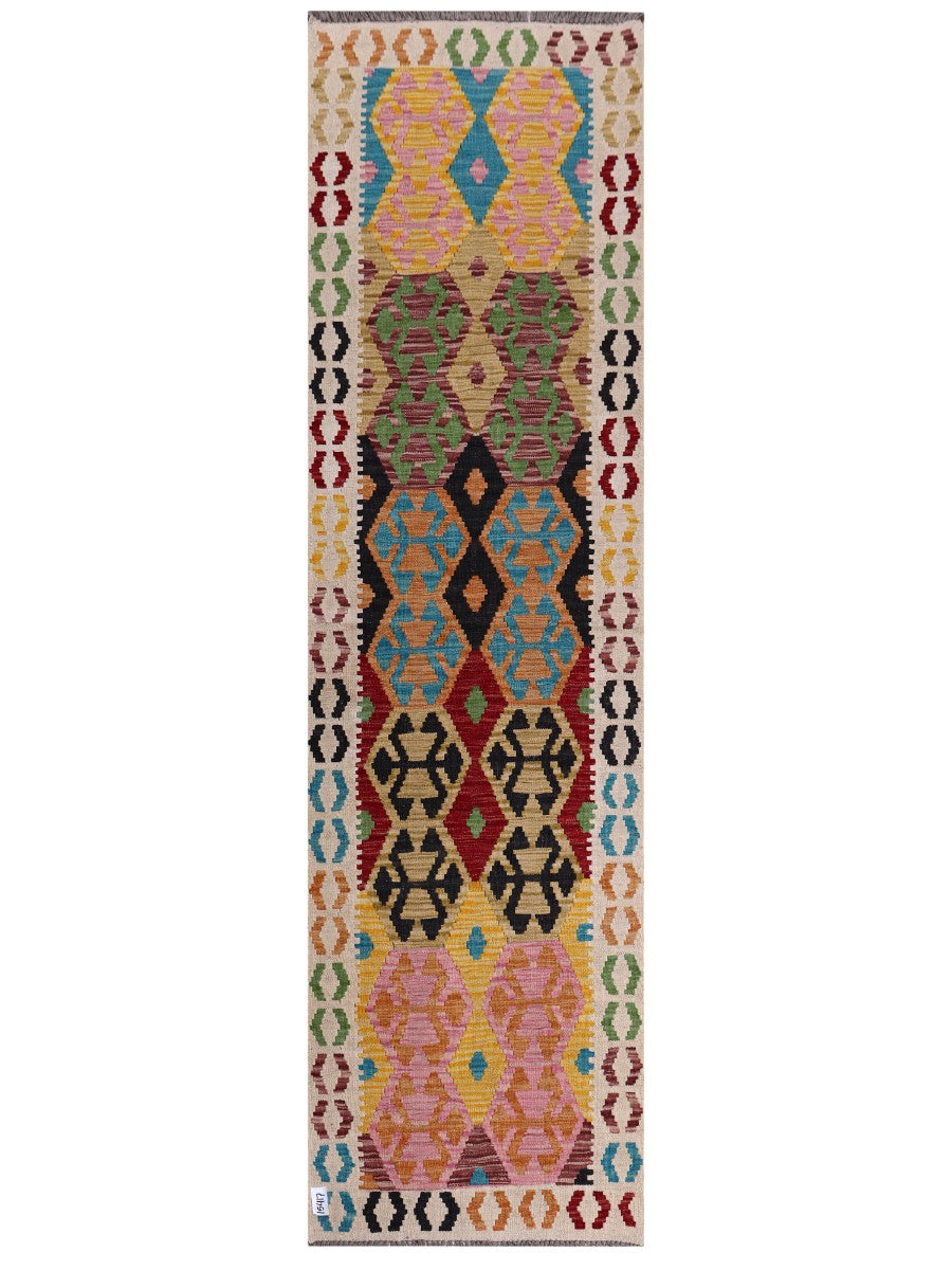 Maimana Afghanistan Kilim Runner - 292 x 81 cm