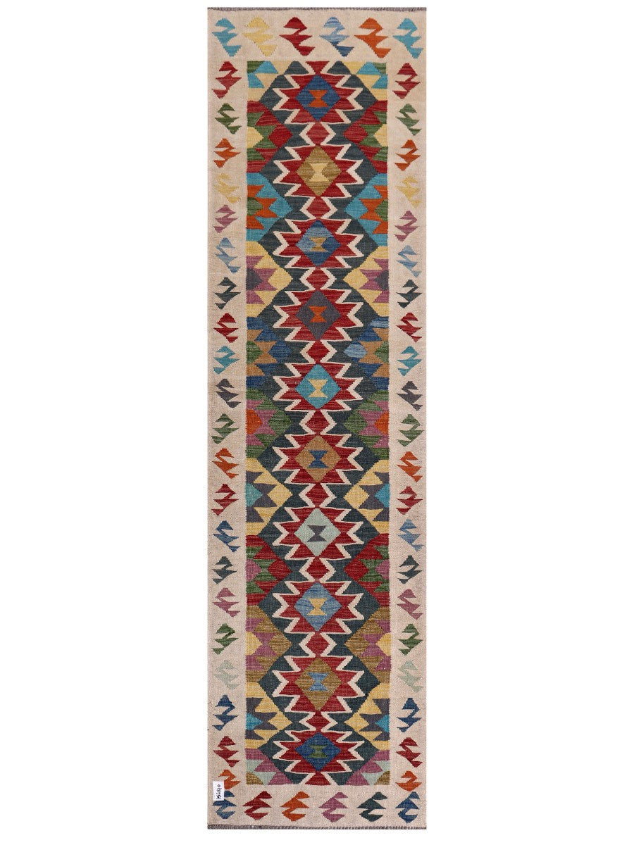 Maimana Afghanistan Kilim Runner - 298 x 81 cm