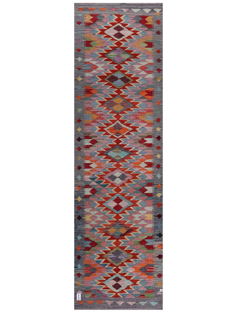 Maimana Afghanistan Kilim Runner - 296 x 87 cm
