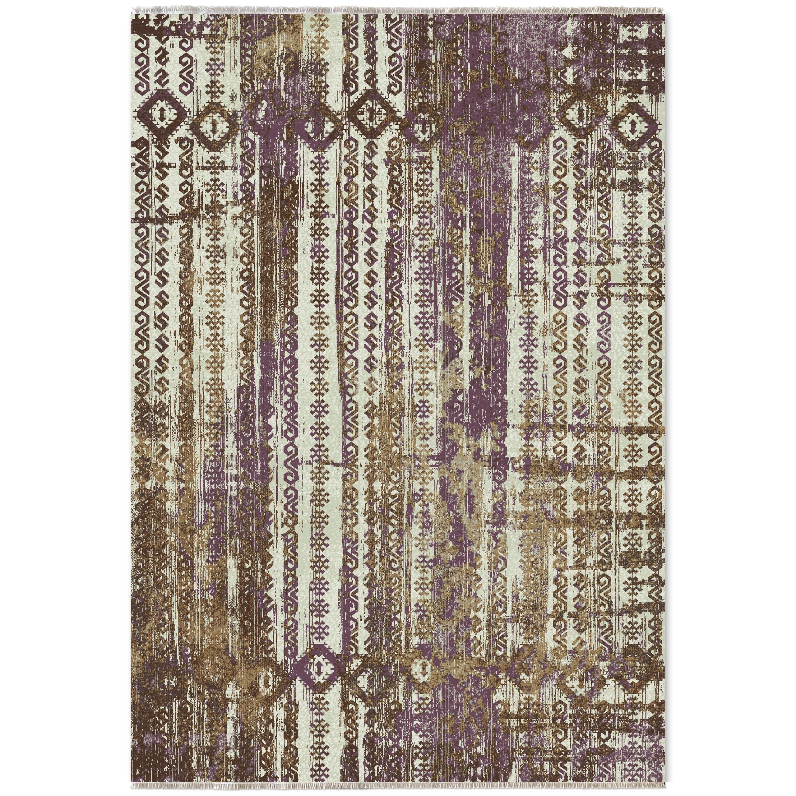 Netline Home Lilac Purple Ethnic Machine Washable Chenille Rug Design NH7041 - Hilltop Photoshoot - Netline Home