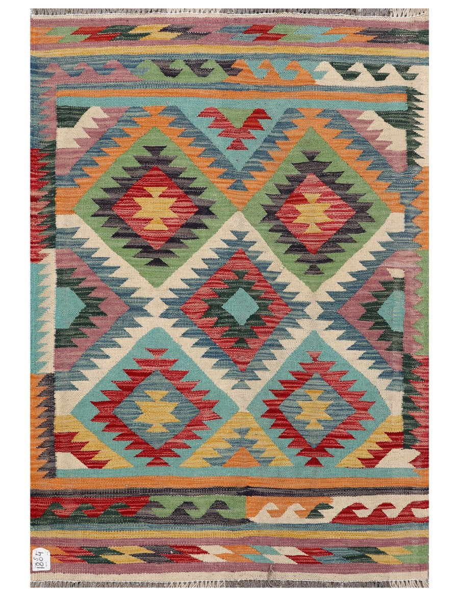 Maimana Afghanistan Kilim Rug - 145 x98 cm