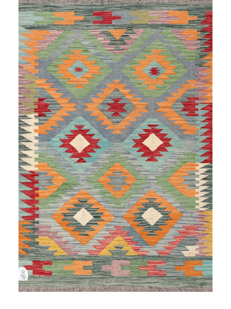 Maimana Afghanistan Kilim Rug - 140 x93 cm