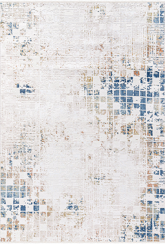 Netline Home Rugs Depot Cream Modern Zenta ZN001 Area Rug – Acrylic and Polyester, Non‑Shed, Easy‑Clean, Durable | Bedroom, Study, Kids Room, Entryway