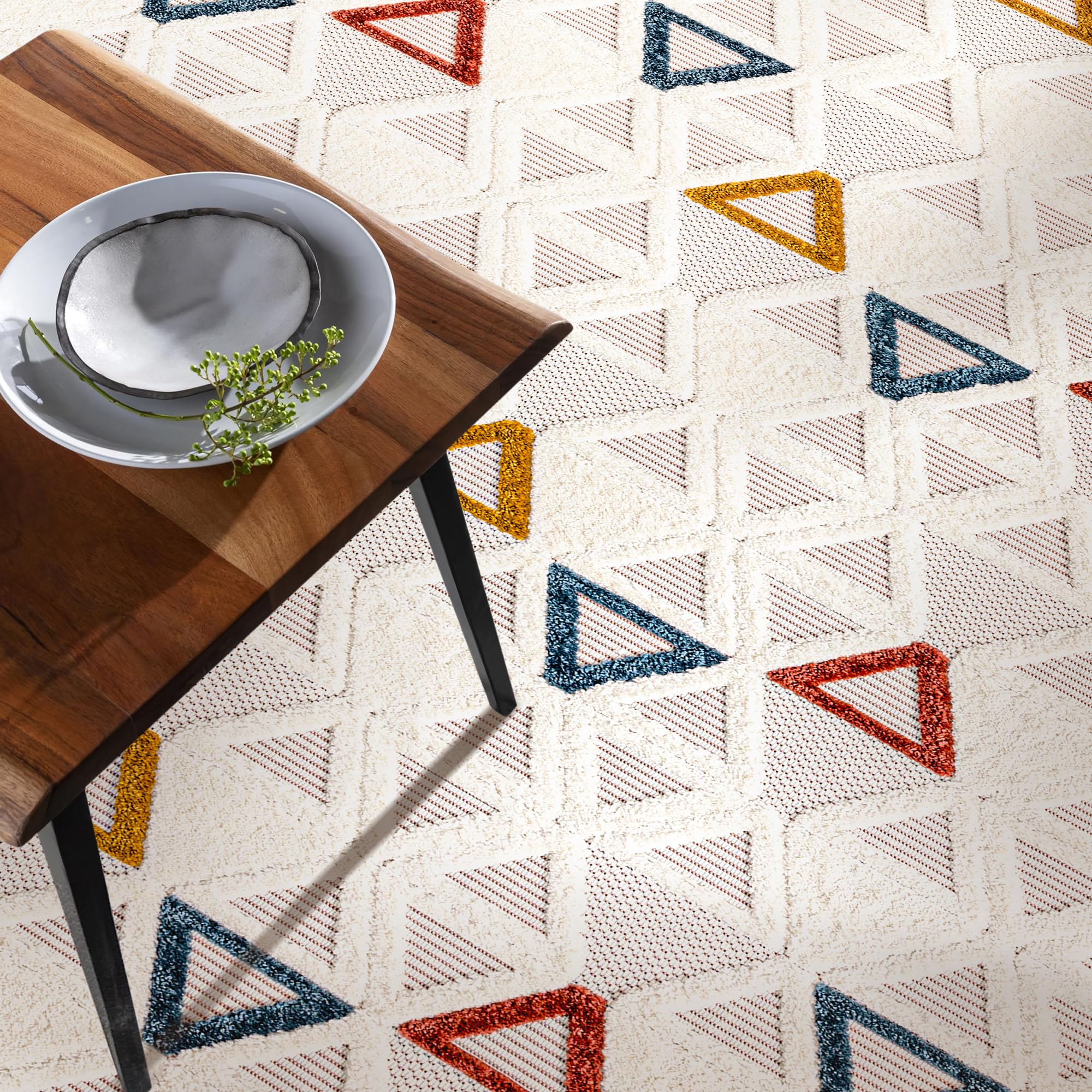 Netline Home RUGS DEPOT Area Rug for Living Room, Bedroom & Hallway β Soft & Durable Low Pile Area Rugs β Bohemian, Aztec & Boho Style β Pet & Kid-Friendly, Ideal for High-Traffic Areas (Copy)