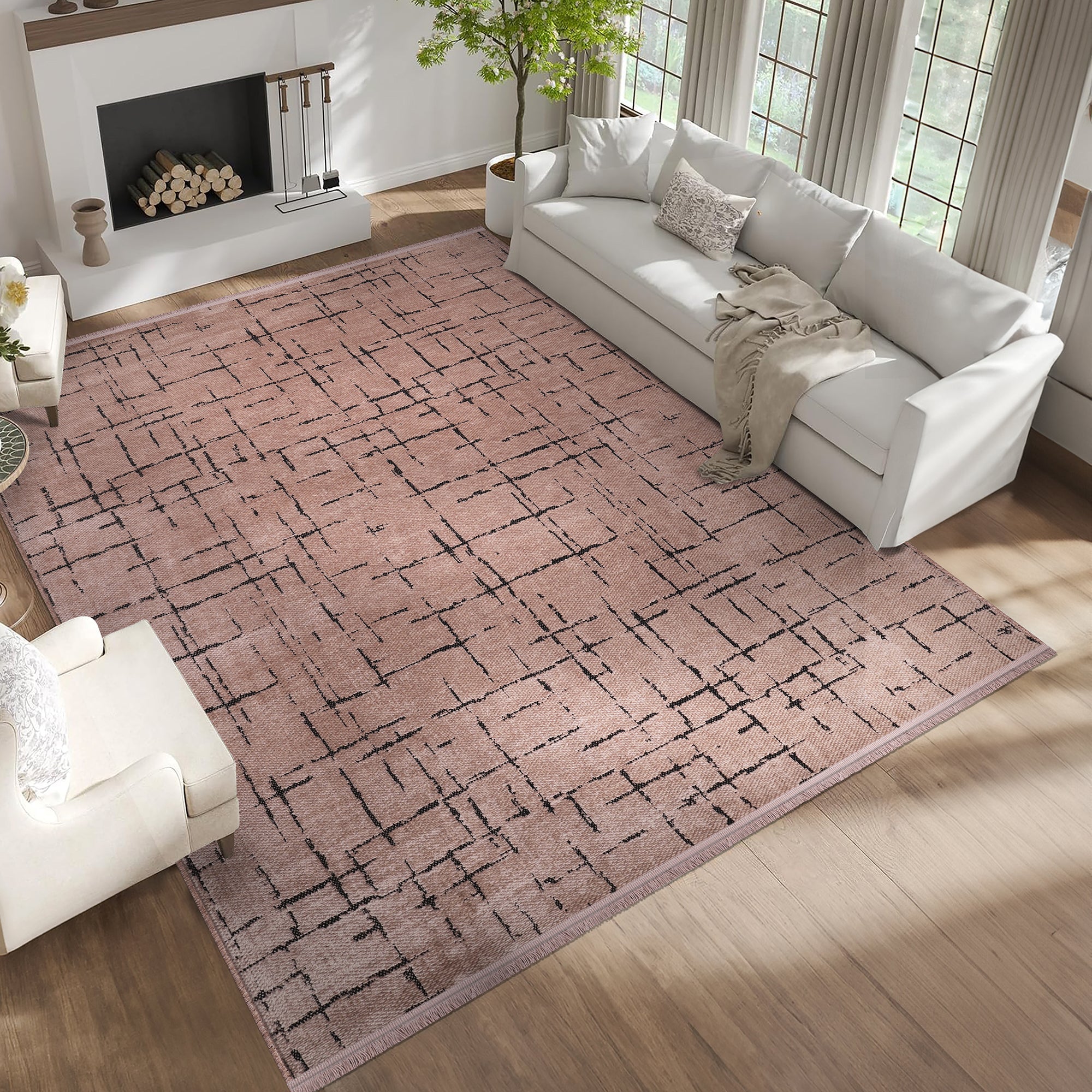 Netline Home Machine Washable Rug NT201 – BROWN Soft Chenille