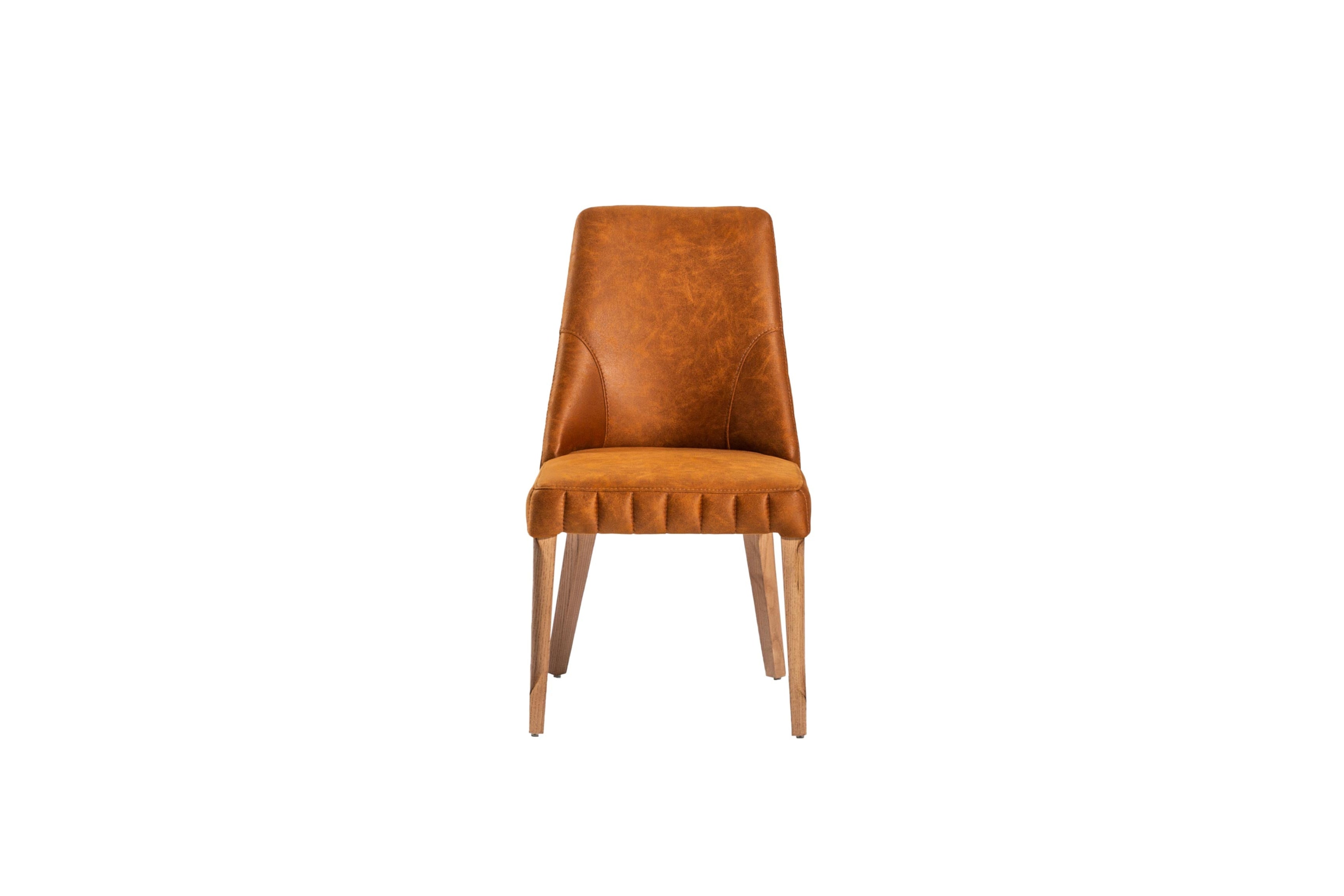 Netline Home Interior Tetra Dining Chair with wooden legs and cushioned seat, designed for comfortable everyday dining.