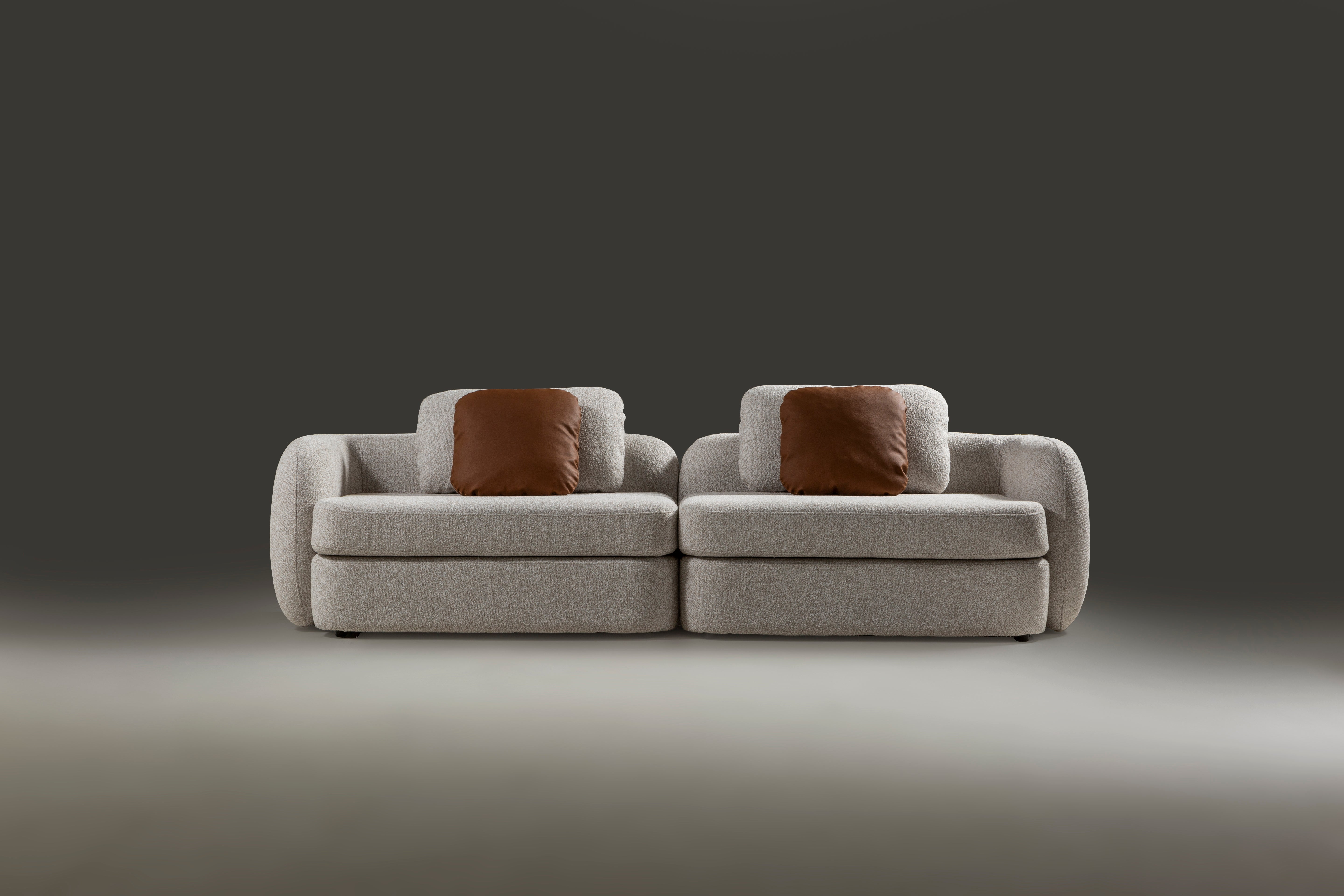 Netline Home Interior Parma 3 Seater Sofa in stylish fabric with plush cushions, perfect for everyday comfort.