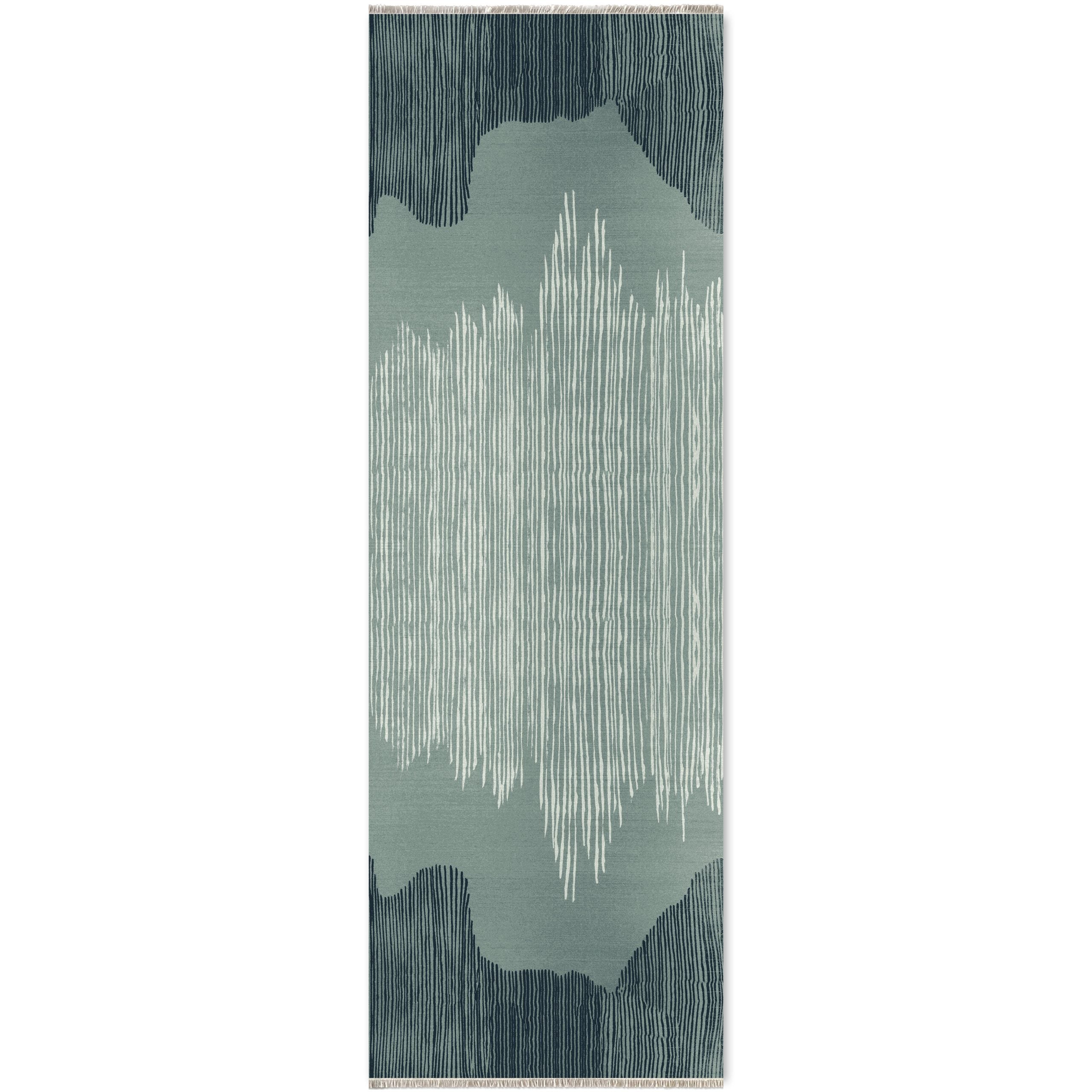 Netline Home Green Khaki Modern Machine Washable Chenille Rug Design NH7081 - Gallery Image 6 - Netline Home
