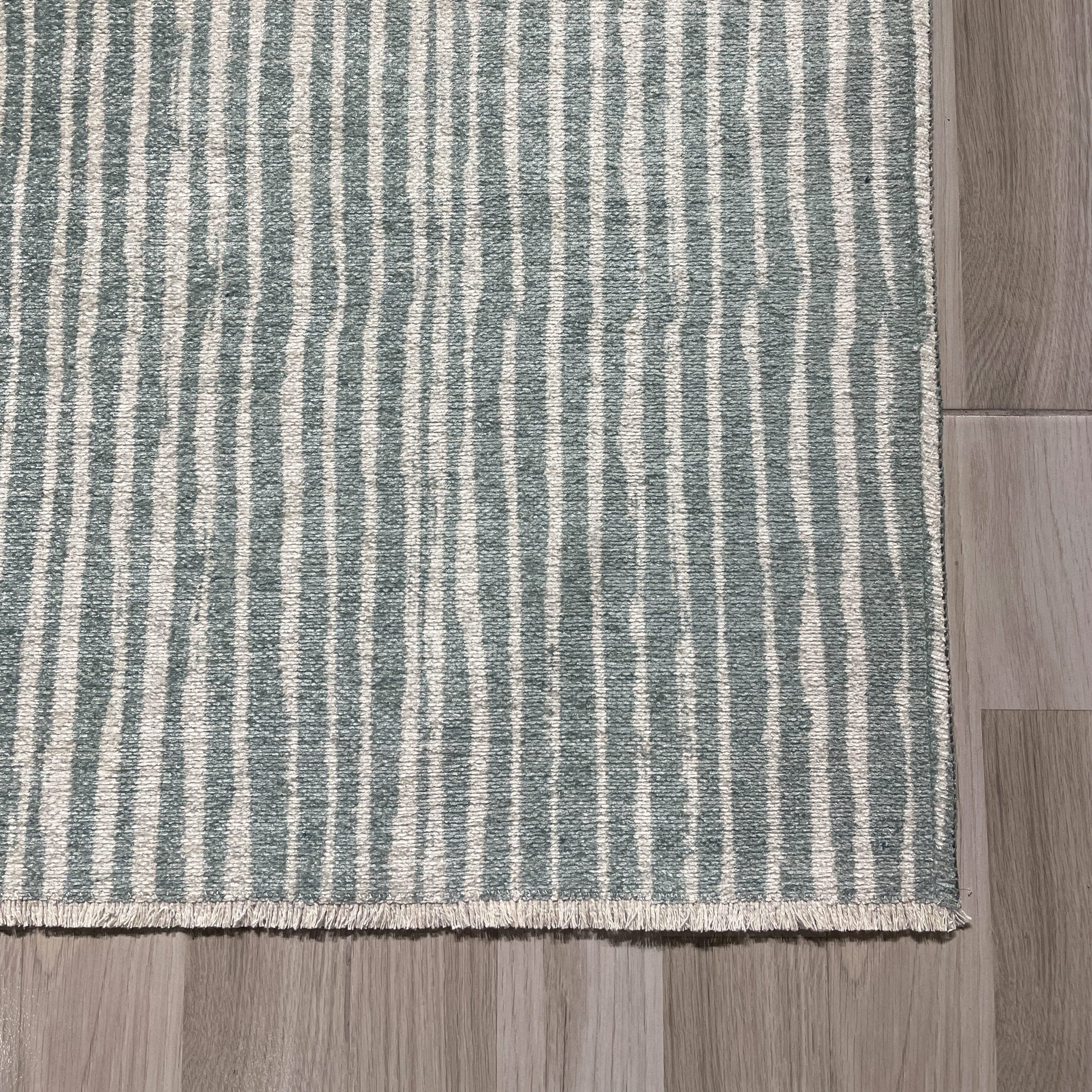 Netline Home Green Khaki Modern Machine Washable Chenille Rug Design NH7081 - Detailed Photoshoot - Netline Home