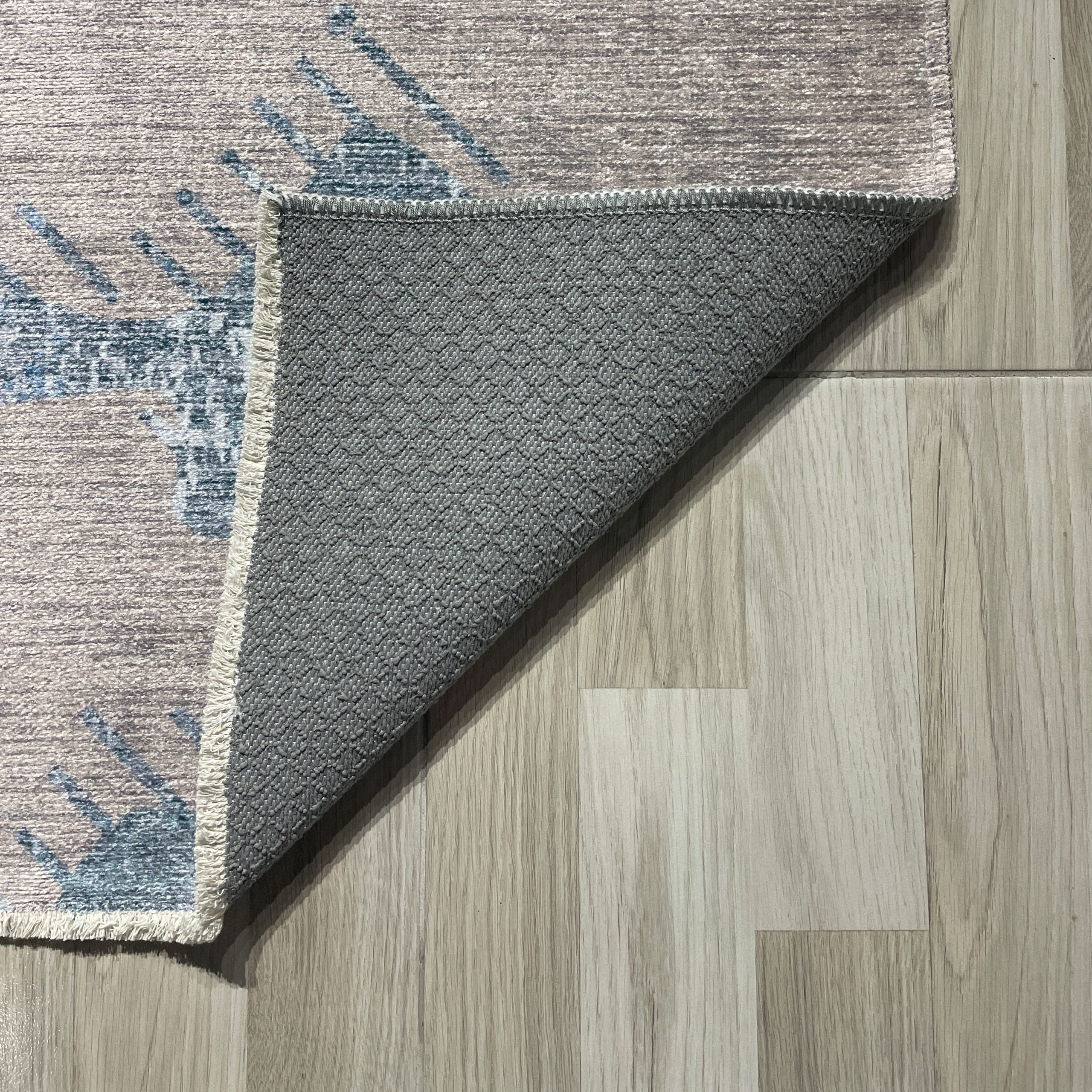 Netline Home Blue Navy Modern Machine Washable Chenille Rug Design NH7083 - Gallery Image 3 - Netline Home