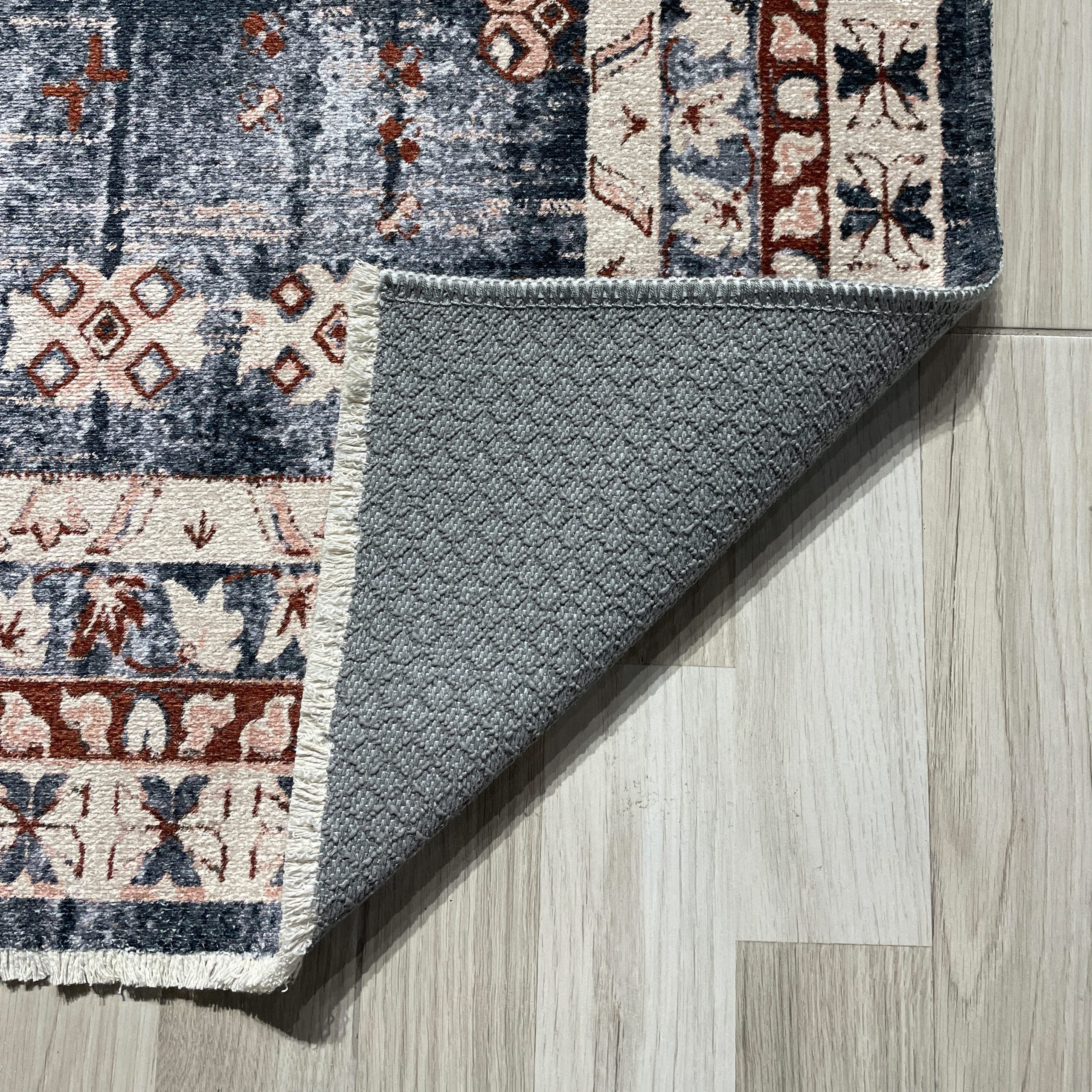Netline Home Mink Brown Ethnic Classic Machine Washable Chenille Rug Design NH7084 - Gallery Image 3 - Netline Home
