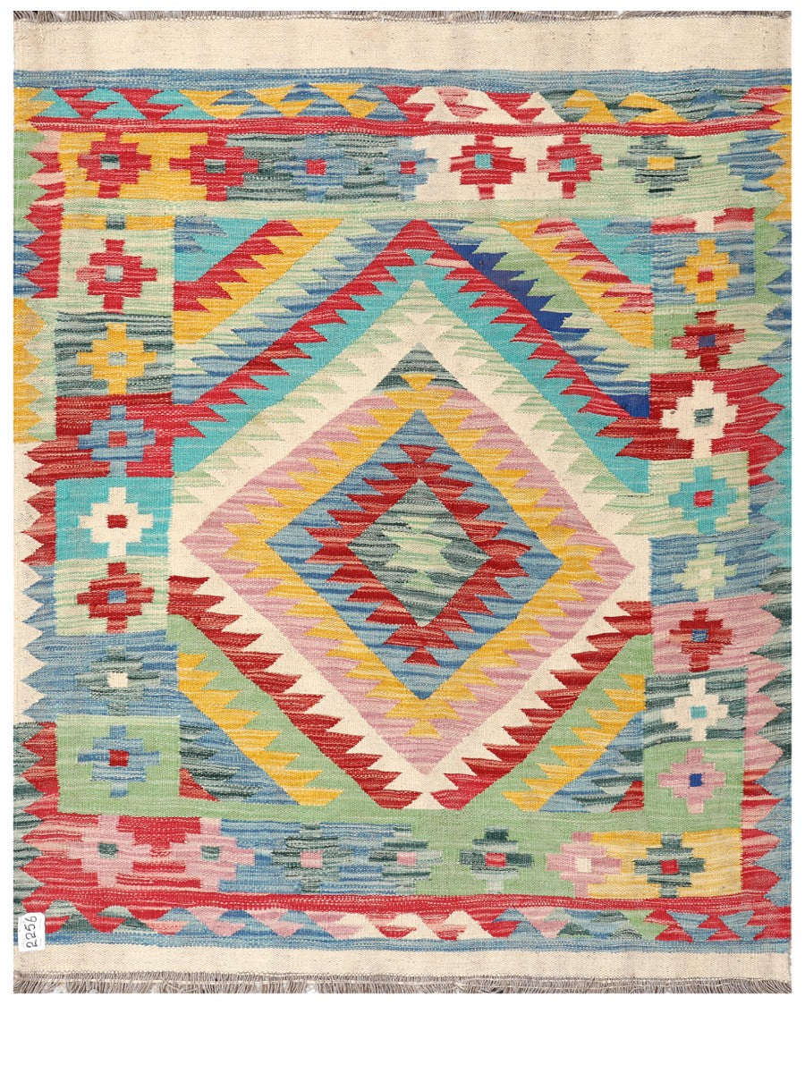Maimana Afghanistan Kilim Rug - 155 x112 cm
