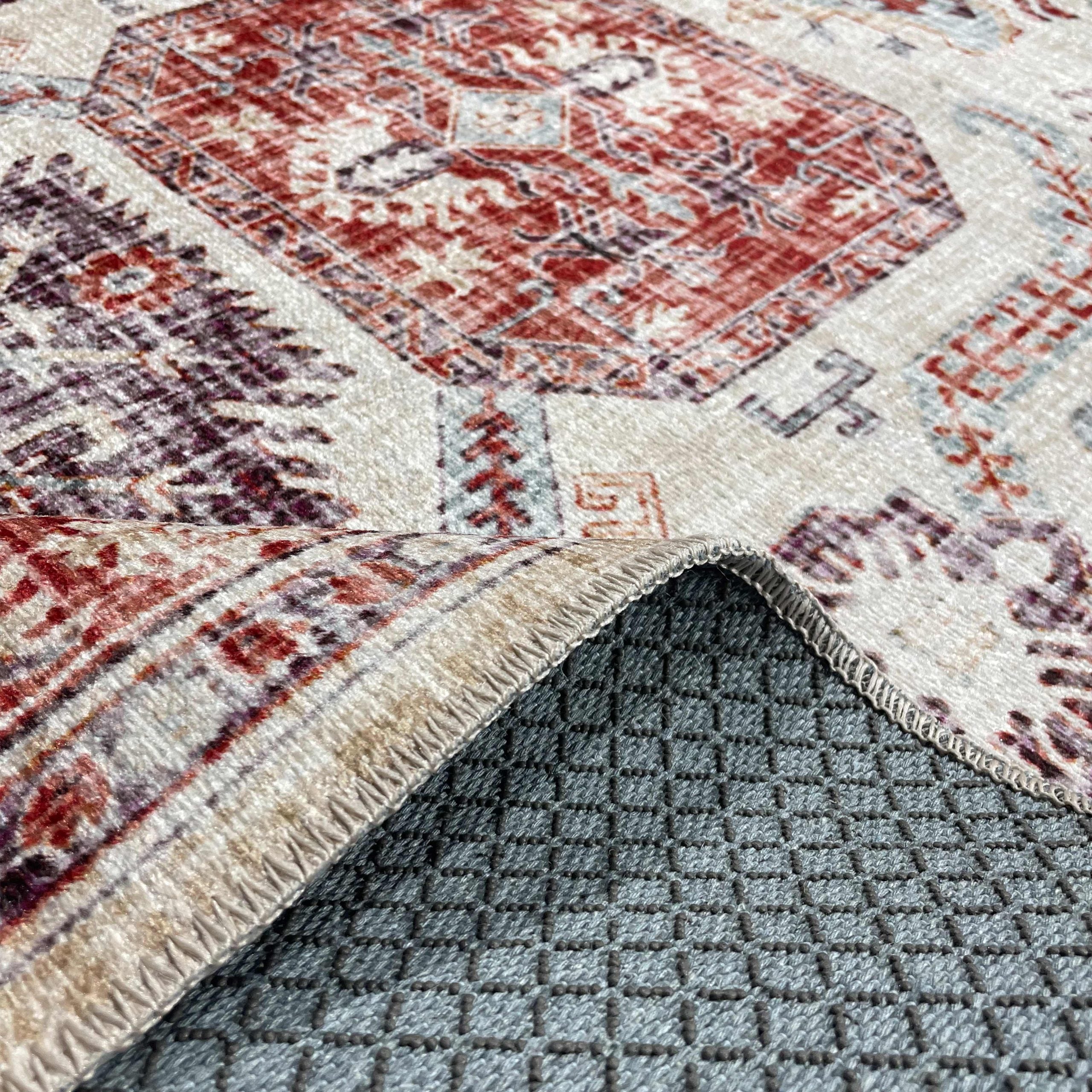 Netline Home Mink Brown Classic Vintage Machine Washable Chenille Rug Design NH7109 - Gallery Image 3 - Netline Home