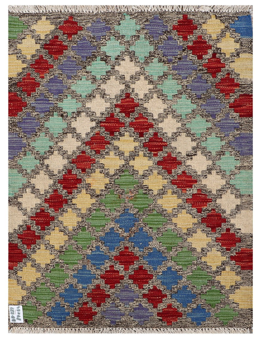 Maimana Afghanistan Kilim Rug - 87 x 65 cm